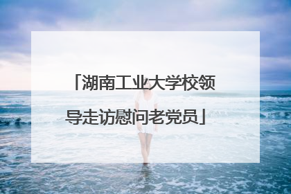 湖南工业大学校领导走访慰问老党员