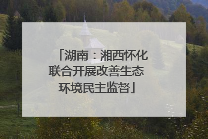 湖南：湘西怀化联合开展改善生态环境民主监督