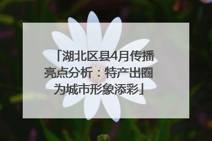 湖北区县4月传播亮点分析：特产出圈为城市形象添彩