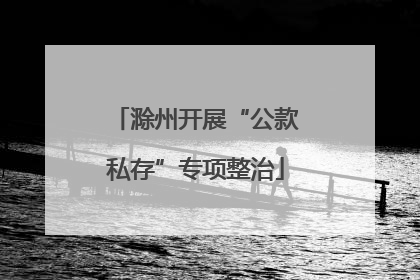 滁州开展“公款私存”专项整治