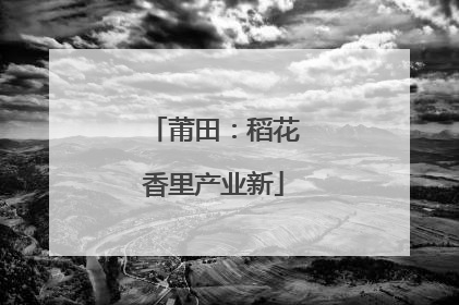 莆田：稻花香里产业新