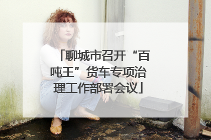 聊城市召开“百吨王”货车专项治理工作部署会议