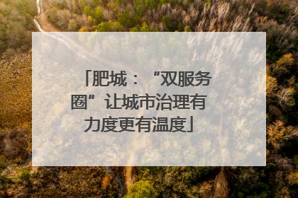 肥城：“双服务圈”让城市治理有力度更有温度