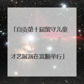 自贡第十届留守儿童才艺展演在富顺举行