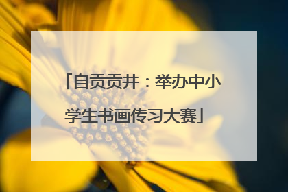 自贡贡井：举办中小学生书画传习大赛