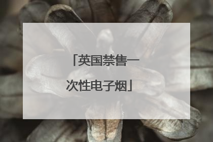 英国禁售一次性电子烟