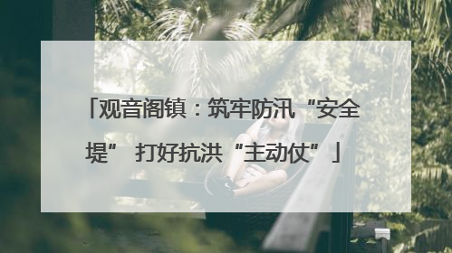 观音阁镇：筑牢防汛“安全堤” 打好抗洪“主动仗”
