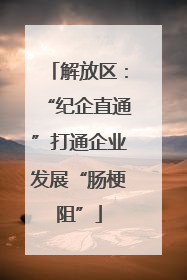 解放区：“纪企直通”打通企业发展“肠梗阻”