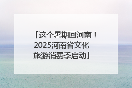 这个暑期回河南！2025河南省文化旅游消费季启动