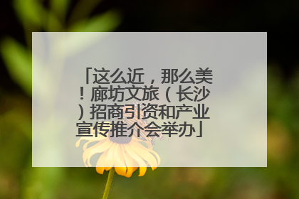 这么近，那么美！廊坊文旅（长沙）招商引资和产业宣传推介会举办