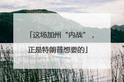 这场加州“内战”，正是特朗普想要的