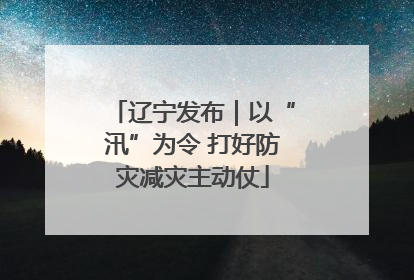 辽宁发布｜以“汛”为令 打好防灾减灾主动仗