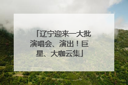 辽宁迎来一大批演唱会、演出！巨星、大咖云集