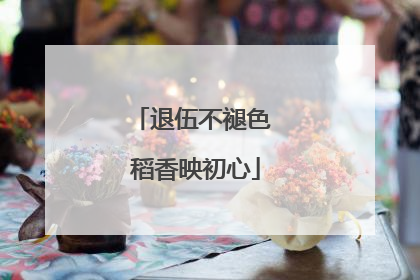 退伍不褪色 稻香映初心