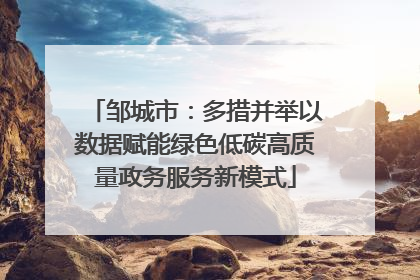 邹城市：多措并举以数据赋能绿色低碳高质量政务服务新模式