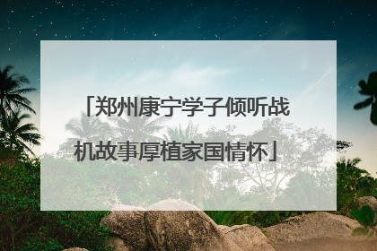 郑州康宁学子倾听战机故事厚植家国情怀