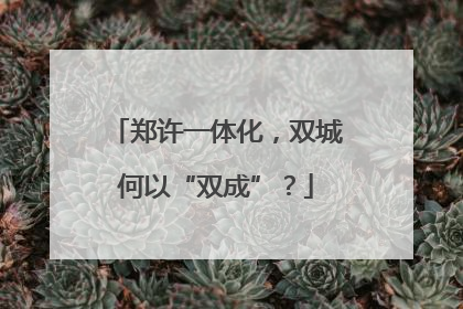 郑许一体化，双城何以“双成”？