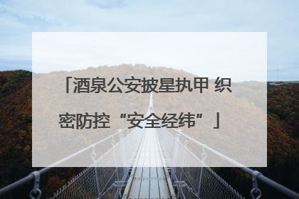 酒泉公安披星执甲 织密防控“安全经纬”