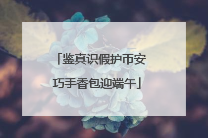 鉴真识假护币安 巧手香包迎端午