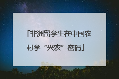 非洲留学生在中国农村学“兴农”密码