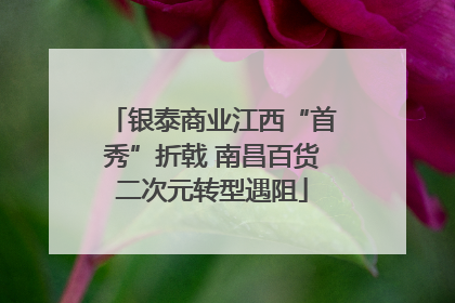 银泰商业江西“首秀”折戟 南昌百货二次元转型遇阻