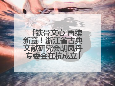 铁骨文心 再续新章！浙江省古典文献研究会胡凤丹专委会在杭成立