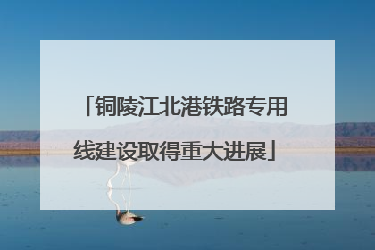 铜陵江北港铁路专用线建设取得重大进展