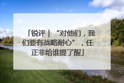 锐评｜“对他们，我们要有战略耐心”，任正非给谁提了醒