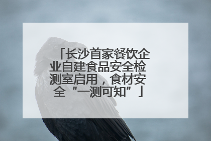 长沙首家餐饮企业自建食品安全检测室启用，食材安全“一测可知”