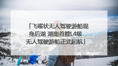 飞碟状无人驾驶游船现身后湖 湖南首艘L4级无人驾驶游船正式起航