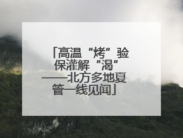 高温“烤”验 保灌解“渴”——北方多地夏管一线见闻