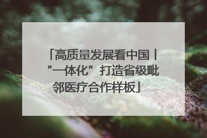高质量发展看中国丨“一体化”打造省级毗邻医疗合作样板