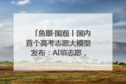 鱼眼·围观丨国内首个高考志愿大模型发布：AI填志愿，靠不靠谱？