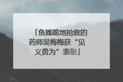 鱼摊跪地抢救的药师吴梅梅获“见义勇为”表彰
