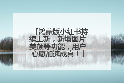 鸿蒙版小红书持续上新，新增图片美颜等功能，用户心愿加速成真！