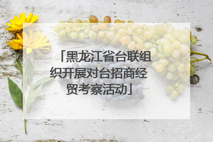 黑龙江省台联组织开展对台招商经贸考察活动
