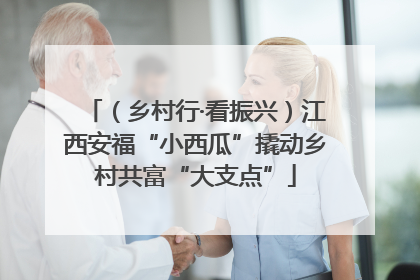 （乡村行·看振兴）江西安福“小西瓜”撬动乡村共富“大支点”