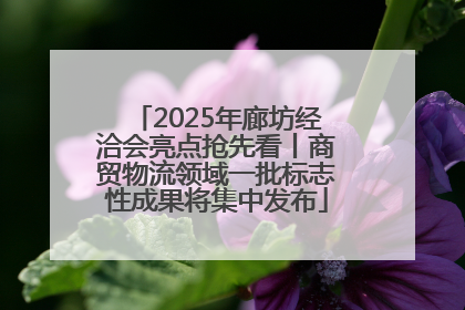 2025年廊坊经洽会亮点抢先看丨商贸物流领域一批标志性成果将集中发布