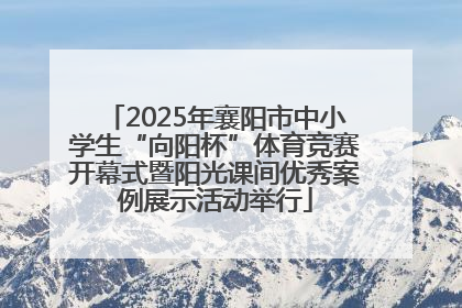 2025年襄阳市中小学生“向阳杯”体育竞赛开幕式暨阳光课间优秀案例展示活动举行