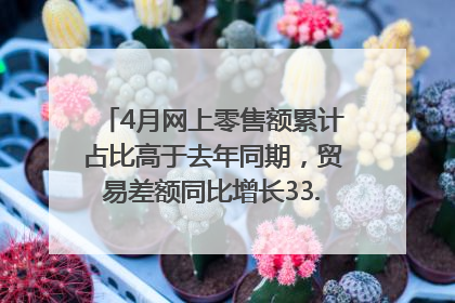 4月网上零售额累计占比高于去年同期，贸易差额同比增长33.61%｜高频看宏观