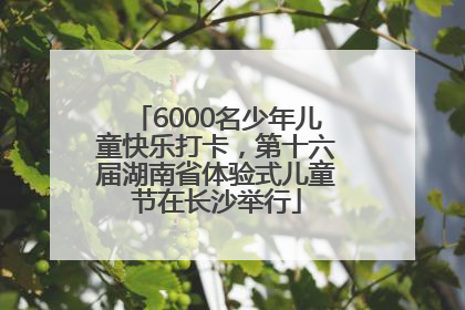 6000名少年儿童快乐打卡，第十六届湖南省体验式儿童节在长沙举行
