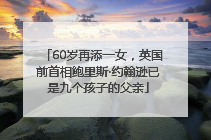 60岁再添一女，英国前首相鲍里斯·约翰逊已是九个孩子的父亲
