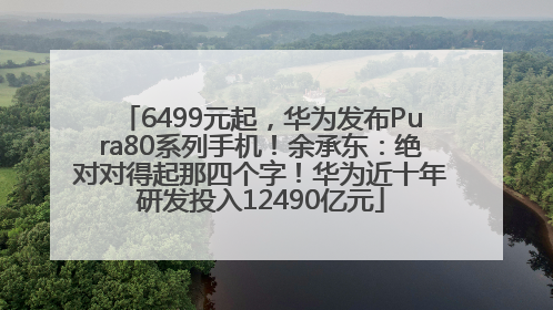 6499元起，华为发布Pura80系列手机！余承东：绝对对得起那四个字！华为近十年研发投入12490亿元