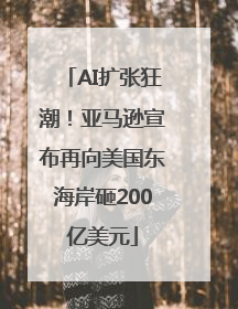 AI扩张狂潮！亚马逊宣布再向美国东海岸砸200亿美元